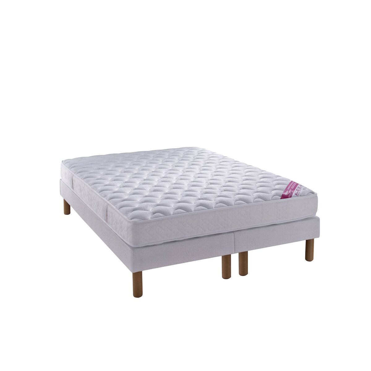 RELAXIMA LUXE MAXI CONFORT : matelas mousse DUNLOPILLO 160x200 + 2 sommiers tapissiers 80x200 + pieds