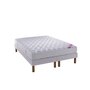 RELAXIMA LUXE MAXI CONFORT : matelas mousse DUNLOPILLO 160x200 + 2 sommiers tapissiers 80x200 + pieds