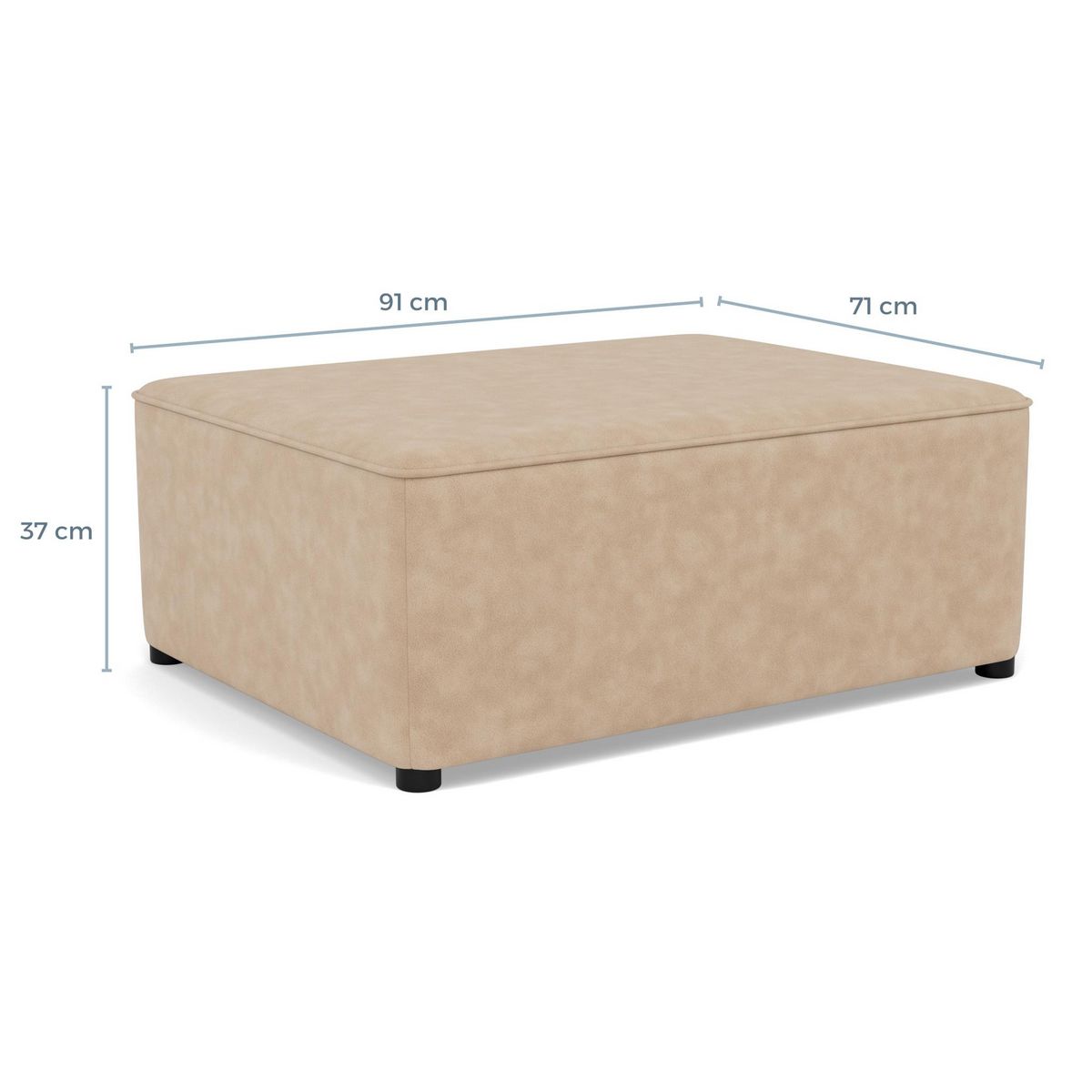 BEST MOBILIER Topaze - pouf en simili