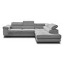 Voir la diapositive 6 : BEST MOBILIER Zaria - canapé d'angle droit - convertible avec coffre et têtières réglables - 5 places - en velours côtelé