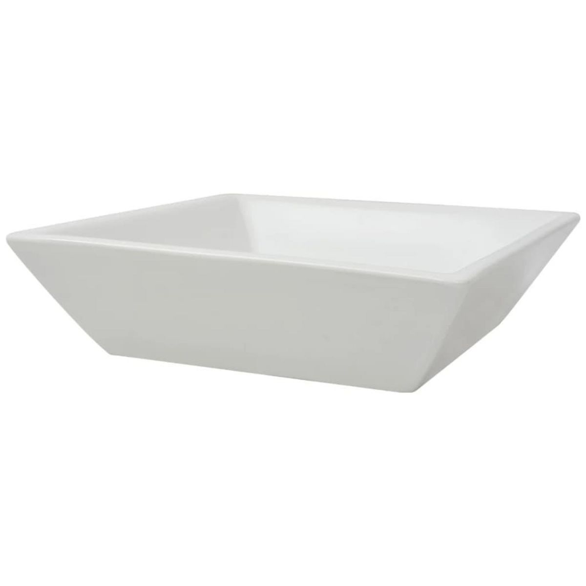 VIDAXL Lavabo carree Ceramique Blanc 41,5 x 41,5 x 12 cm