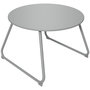 Voir la diapositive 1 : OUTSUNNY Table basse de jardin ronde Ø 60 cm métal époxy gris