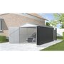 Habitat et Jardin Garage en métal  Houston  - 18,56 m² - Anthracite