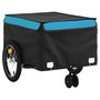 Voir la diapositive 4 : VIDAXL Remorque de vélo noir et bleu 45 kg fer