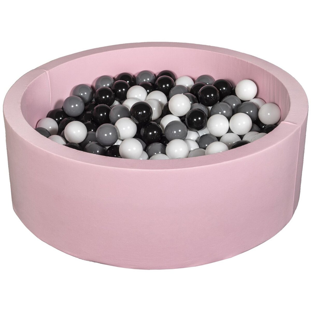  Piscine à balles Aire de jeu + 200 balles rose noir,blanc,gris