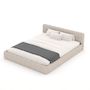 Voir la diapositive 6 : CONCEPT USINE Lit nuage 160x200cm en velours beige KANSAS