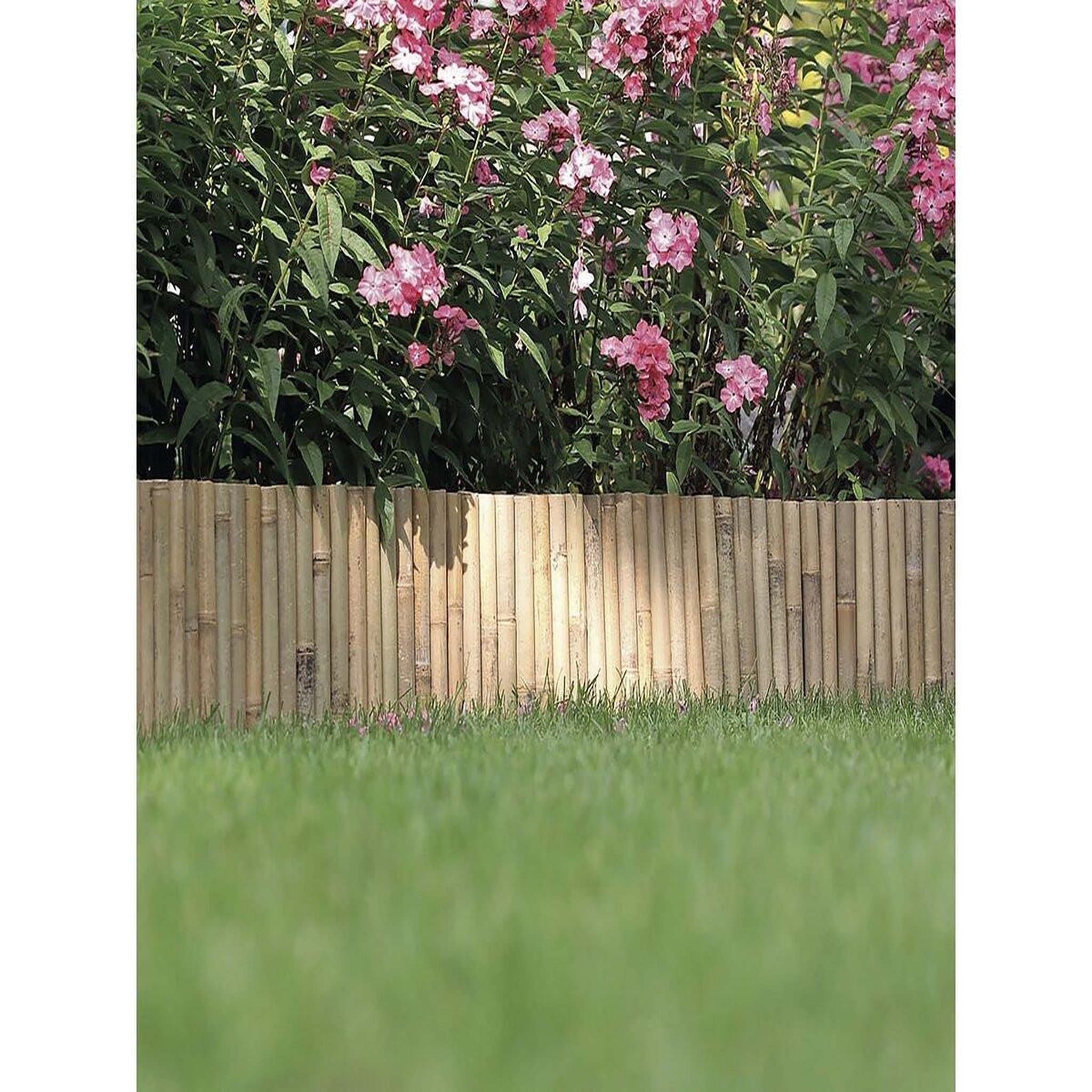 Voir la diapositive 2 : Nortene Bordure flexible en bambou BAMBOO BORDER - Hauteur utile 20 cm