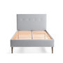Voir la diapositive 1 : BEST MOBILIER Monet - lit - 160x200 - sommier inclus - en tissu