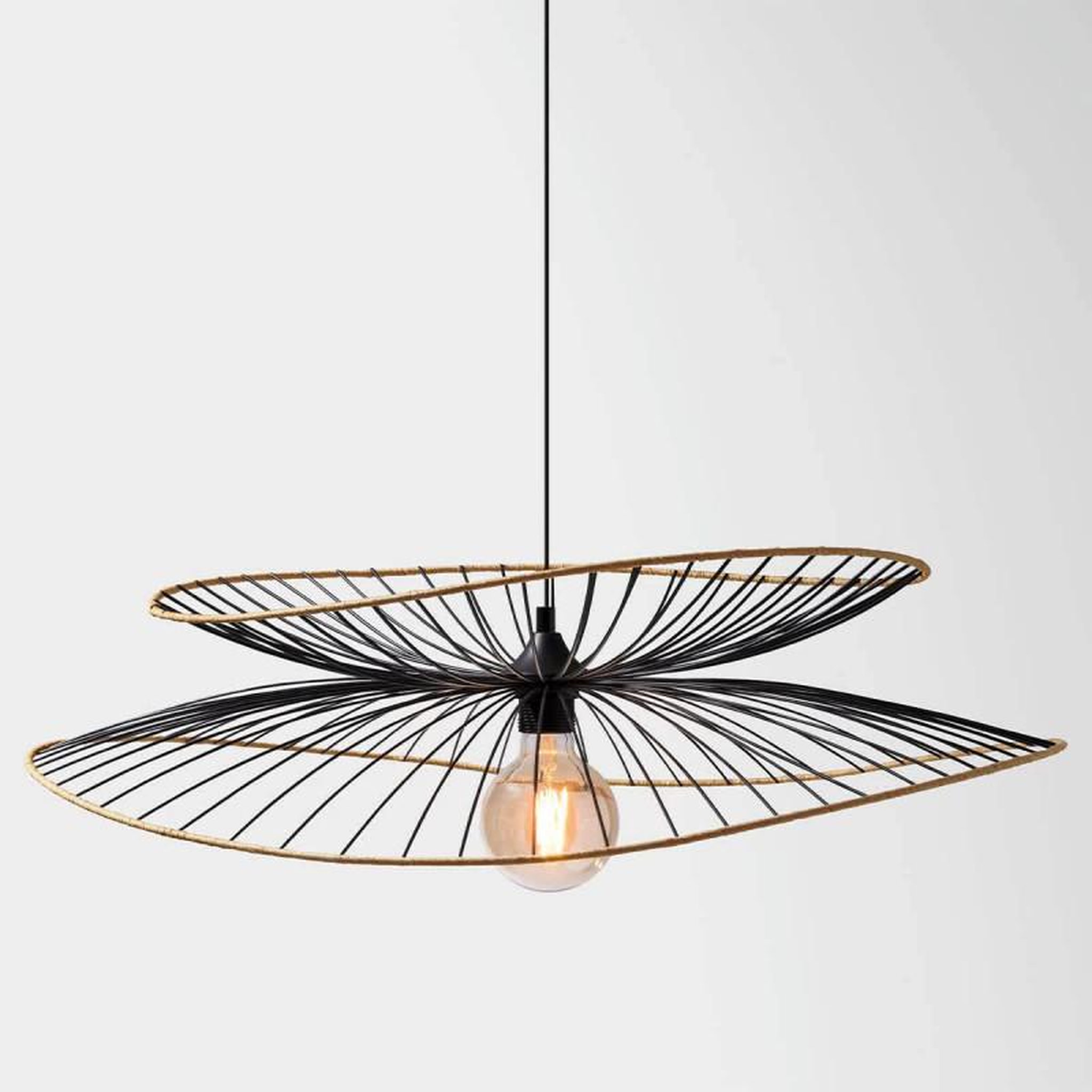 Voir la diapositive 2 : ATMOSPHERA Suspension filaire  alara  en métal noir diamètre 70 cm atmosphera - noir -
