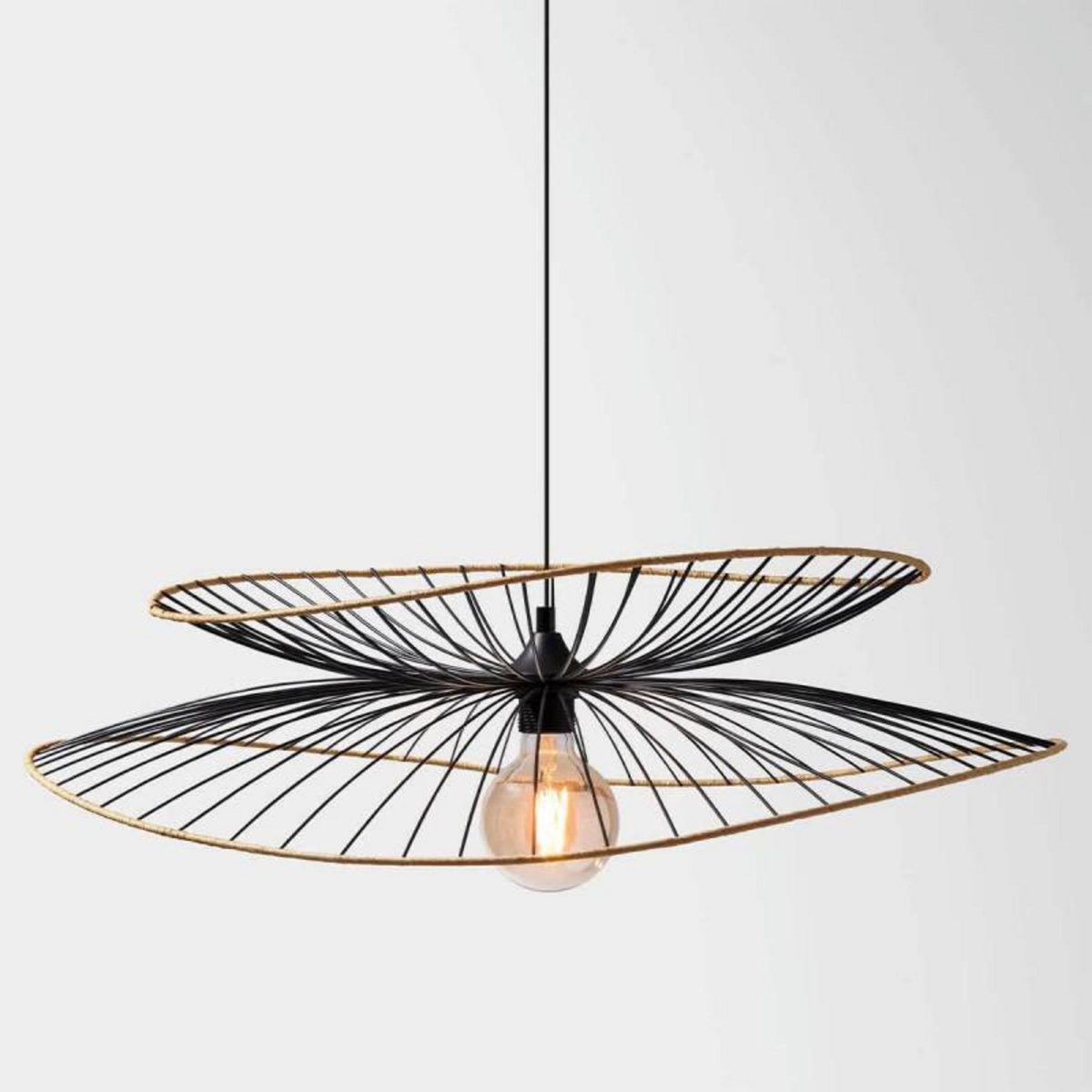 ATMOSPHERA Suspension filaire  Alara  en métal noir Diamètre 70 cm Atmosphera