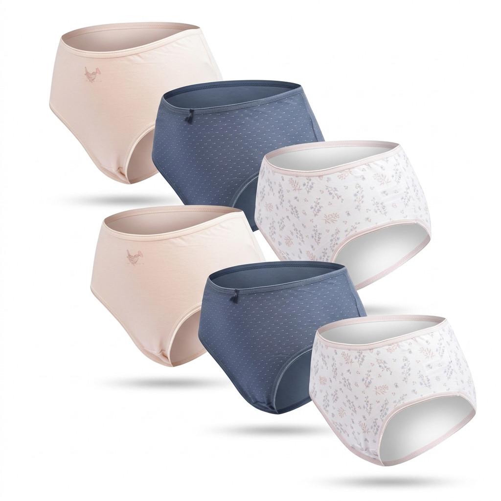 Voir la diapositive 1 : OZABI OZABI Pack de Culottes Femme Taille Haute Coton – Lot de 6