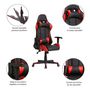 Voir la diapositive 3 : VS VENTA-STOCK Fauteuil de bureau Gaming Racer professionnel Rouge, inclinaison et hauteur réglable