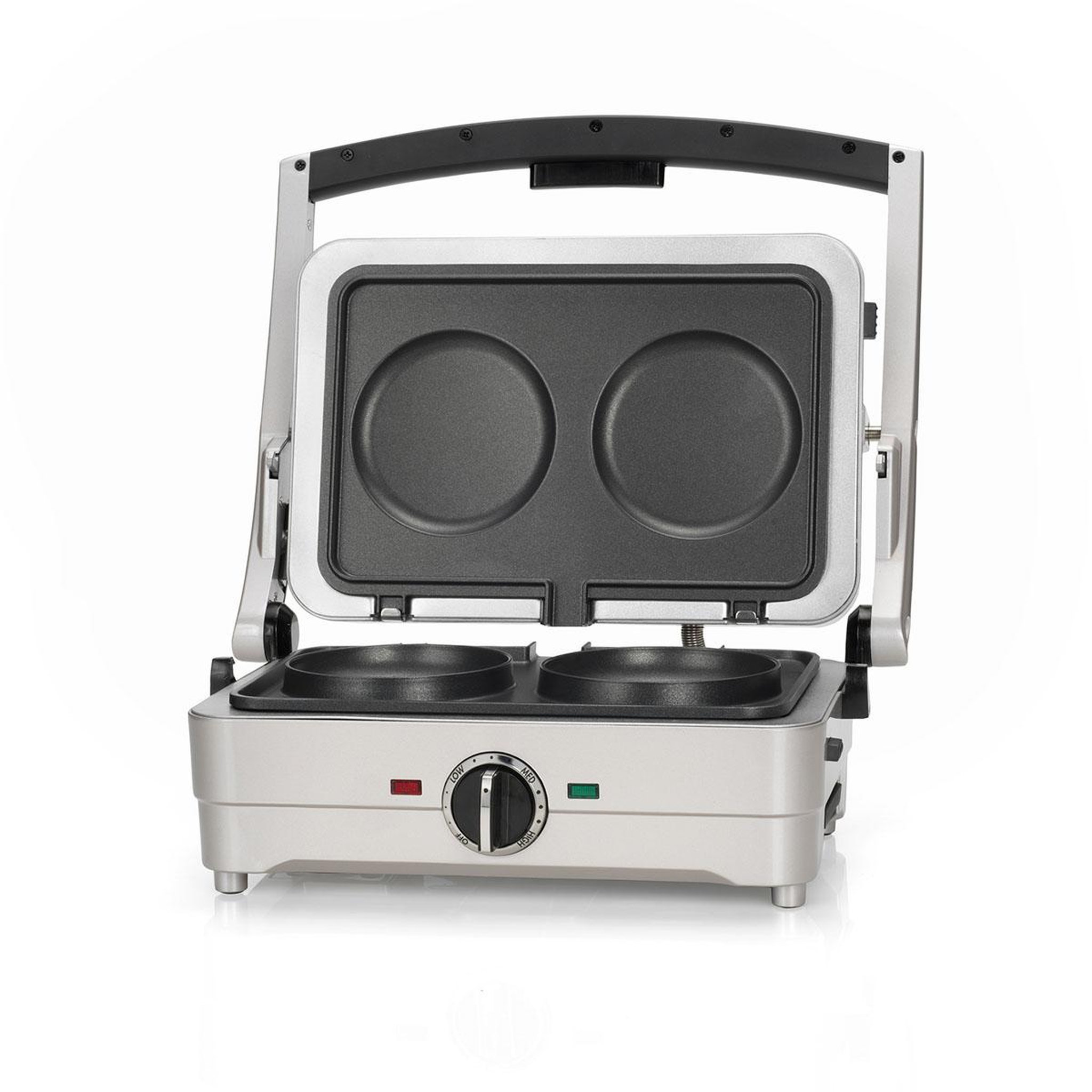 Voir la diapositive 4 : Cuisinart Grille, gaufres et omelette 1000w 880cm2 - grsm3e