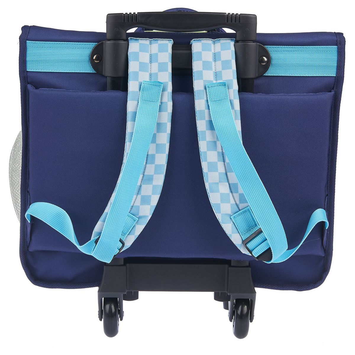 AUCHAN Cartable à roulettes bleu SKATE