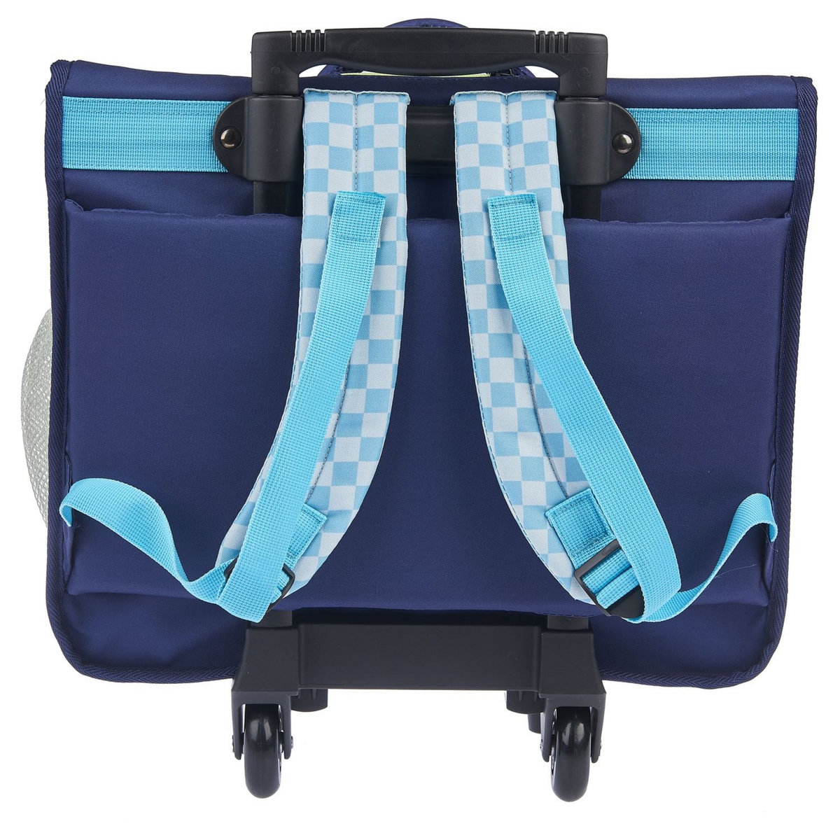 AUCHAN Cartable à roulettes bleu SKATE