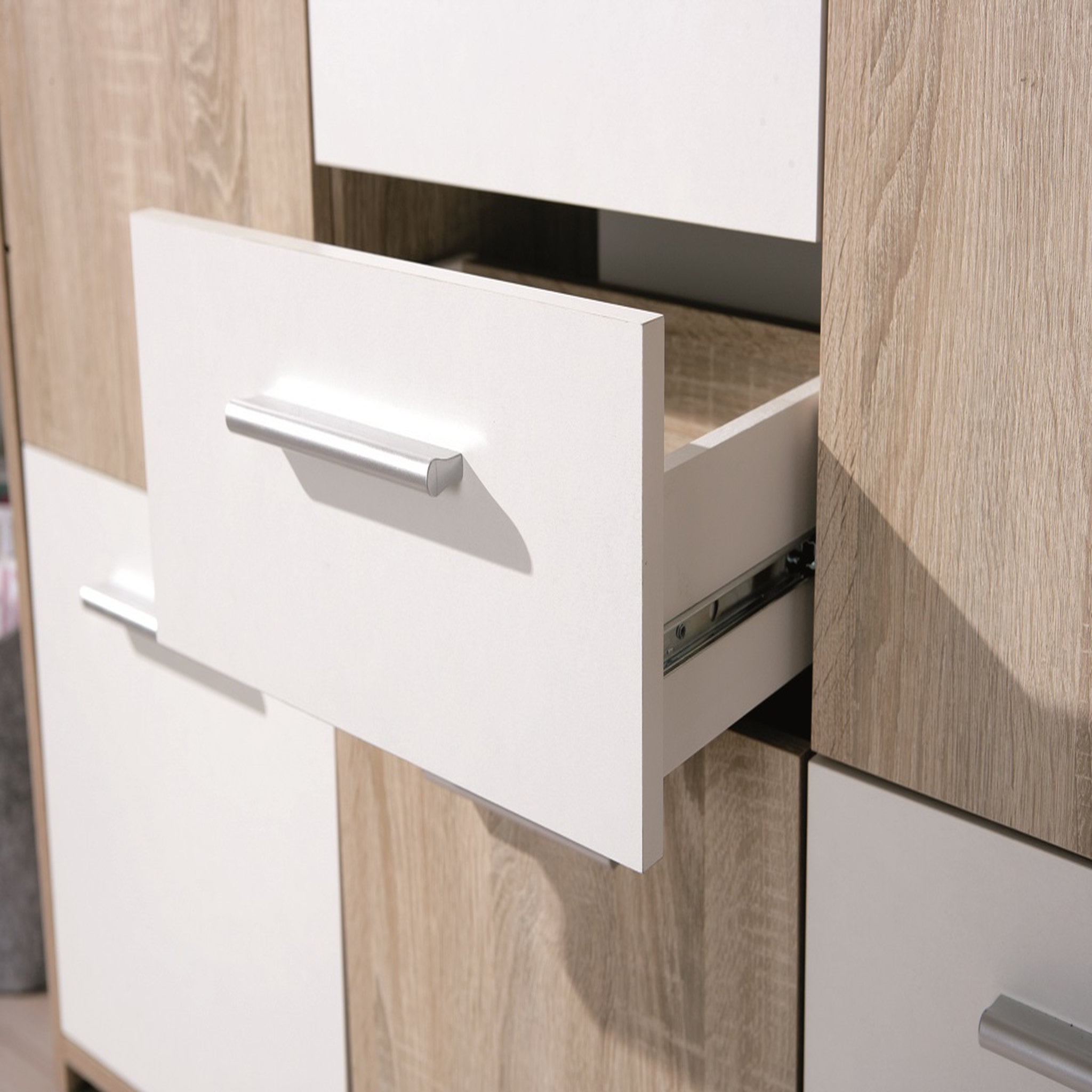 Voir la diapositive 5 : Commode 5 portes - 2 tiroirs KENDO