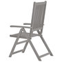 Voir la diapositive 5 : VIDAXL Chaises inclinables de jardin lot de 4 Gris Bois solide acacia