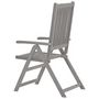 Voir la diapositive 5 : VIDAXL Chaises inclinables de jardin lot de 4 Gris Bois solide acacia
