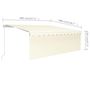 Voir la diapositive 6 : VIDAXL Auvent manuel retractable avec store 4x3 m Creme
