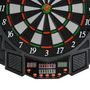 Voir la diapositive 4 : HOMCOM Cible jeu de fléchettes électronique 27 jeux jusqu'à 8 joueurs LED haut-parleur noir