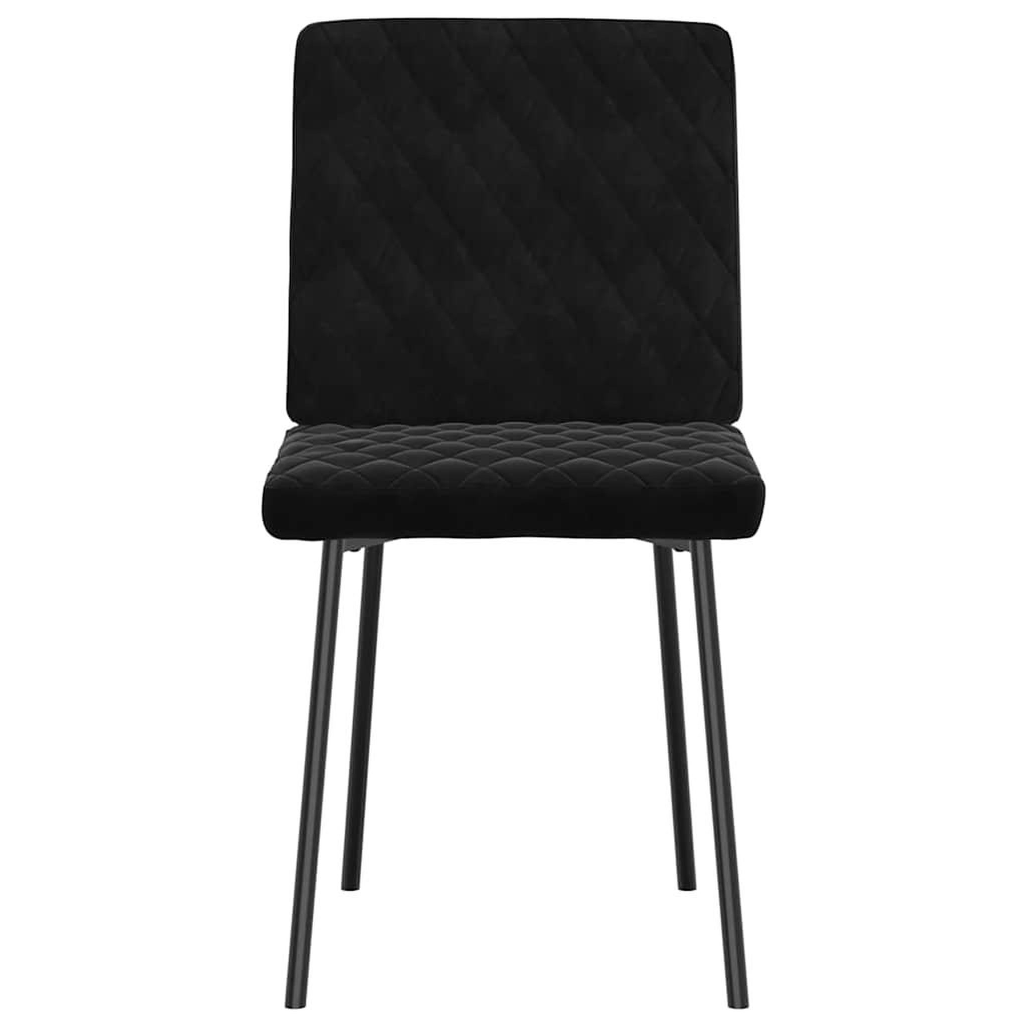 Voir la diapositive 4 : VIDAXL Chaises a manger lot de 4 Noir Velours
