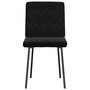 Voir la diapositive 4 : VIDAXL Chaises a manger lot de 4 Noir Velours