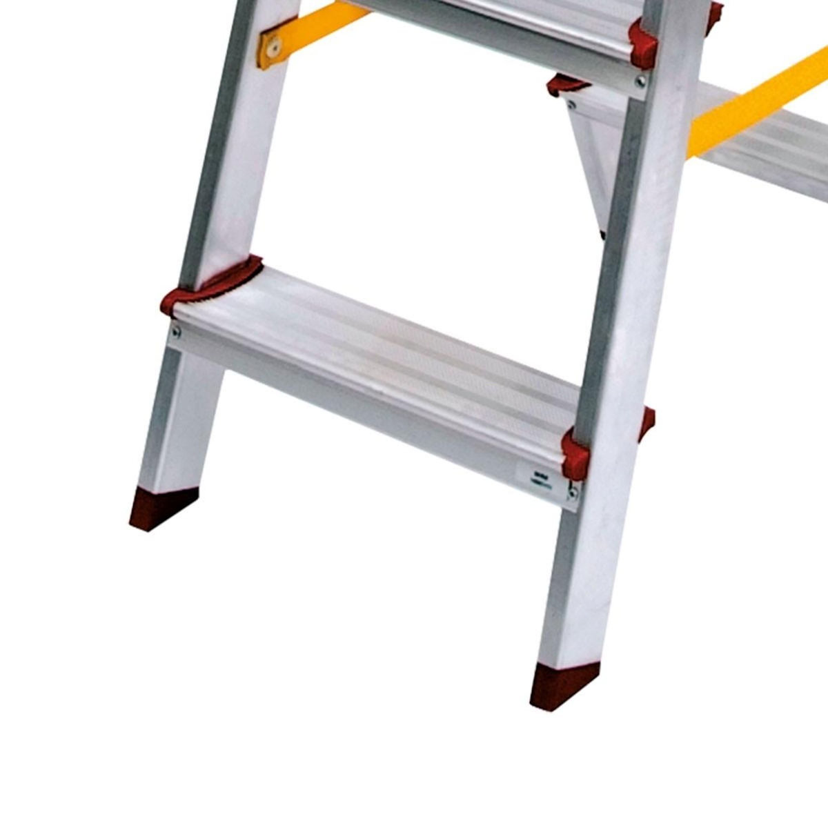 VITO Escabeau Double 3 Marches Aluminium Pliable 65 cm – Marchepied Stable Antidérapant Charge 150 kg pour Bricolage et Travaux VITO