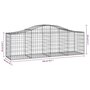 Voir la diapositive 6 : VIDAXL Paniers a gabions arques 2 pcs 200x50x60/80 cm Fer galvanise