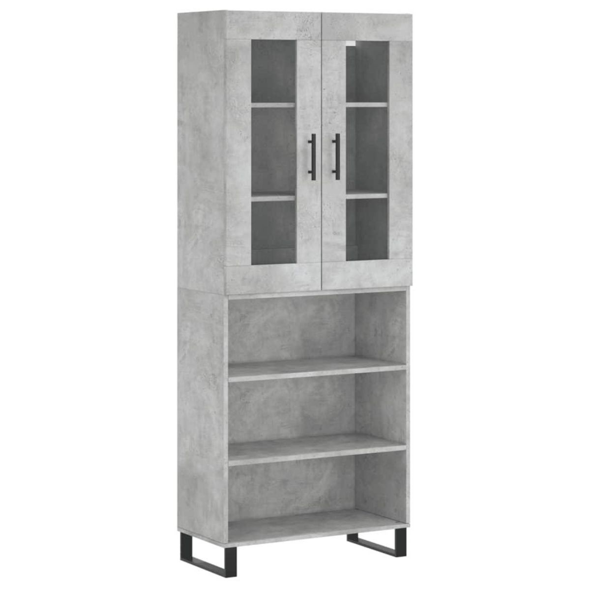 VIDAXL Buffet haut Gris beton 69,5x34x180 cm Bois d'ingenierie