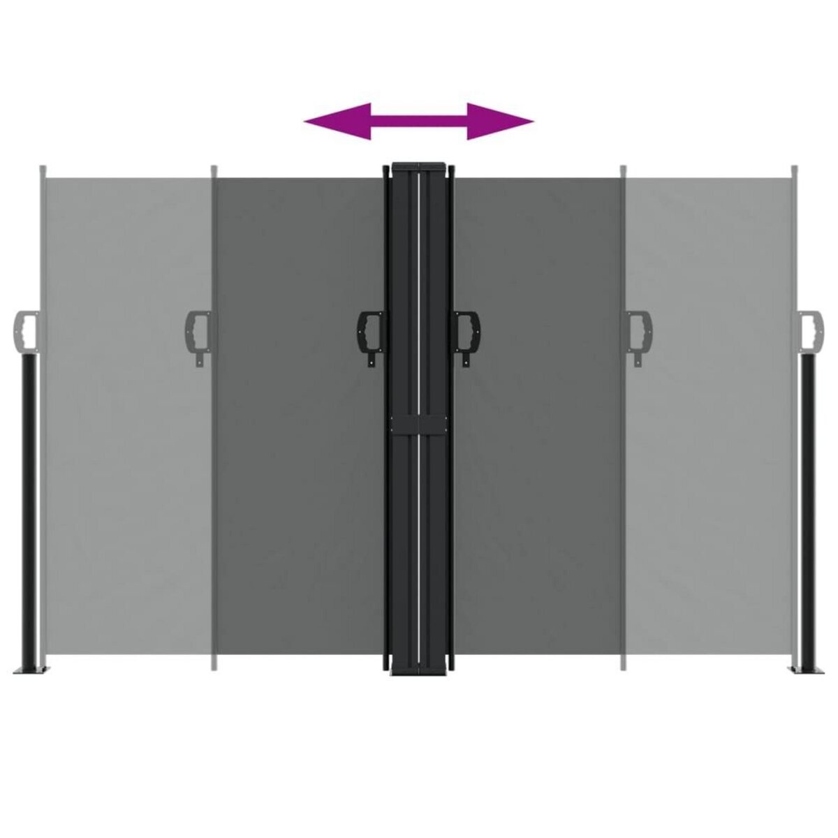 VIDAXL Auvent lateral retractable anthracite 160x600 cm