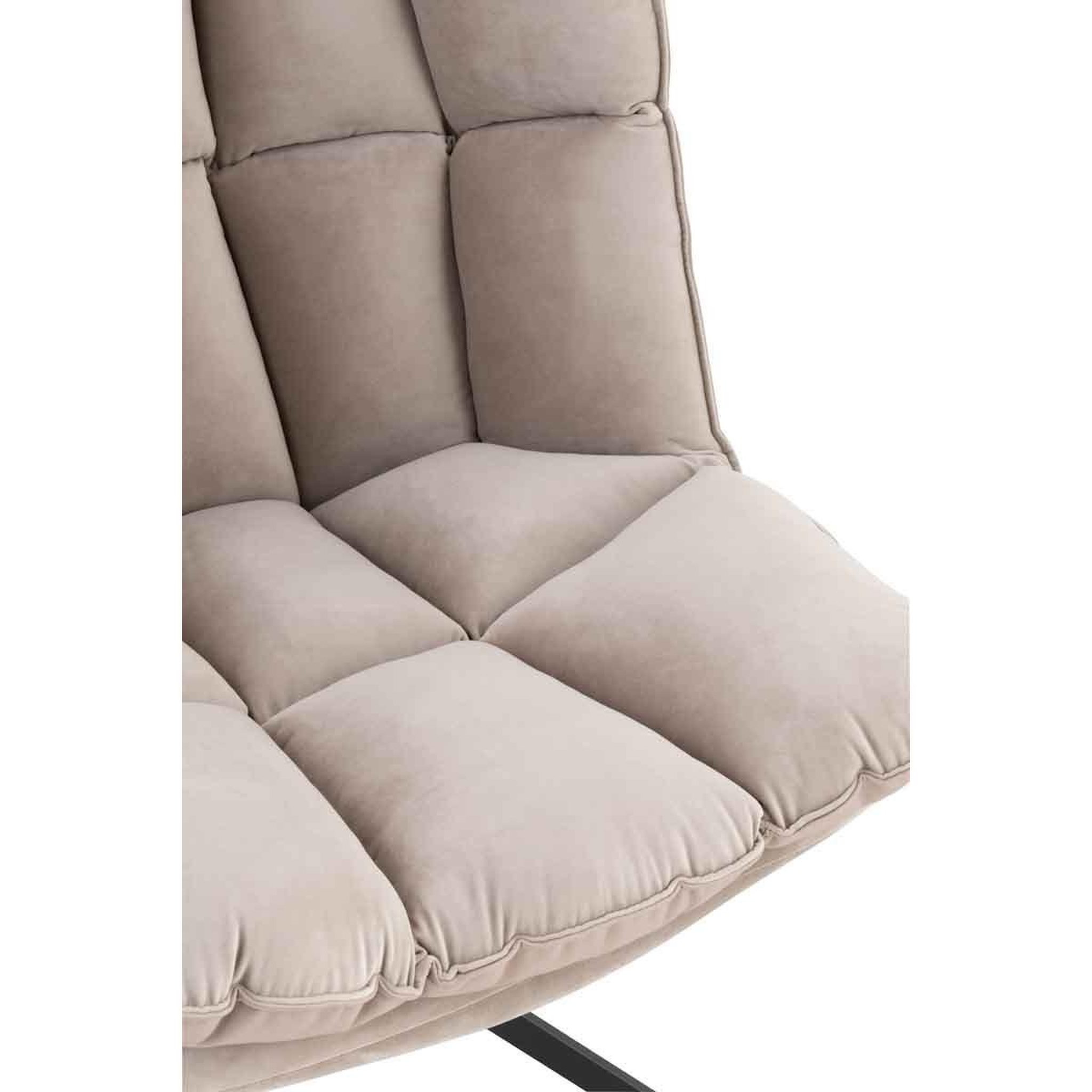 Voir la diapositive 6 : J-LINE Fauteuil Relax sur Pied  Coussin  92cm Gris Clair