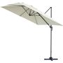 Voir la diapositive 2 : Habitat et Jardin Parasol jardin déporté Alu  Sun 3  - Carré - 3 x 3 m - Ecru + housse de protection