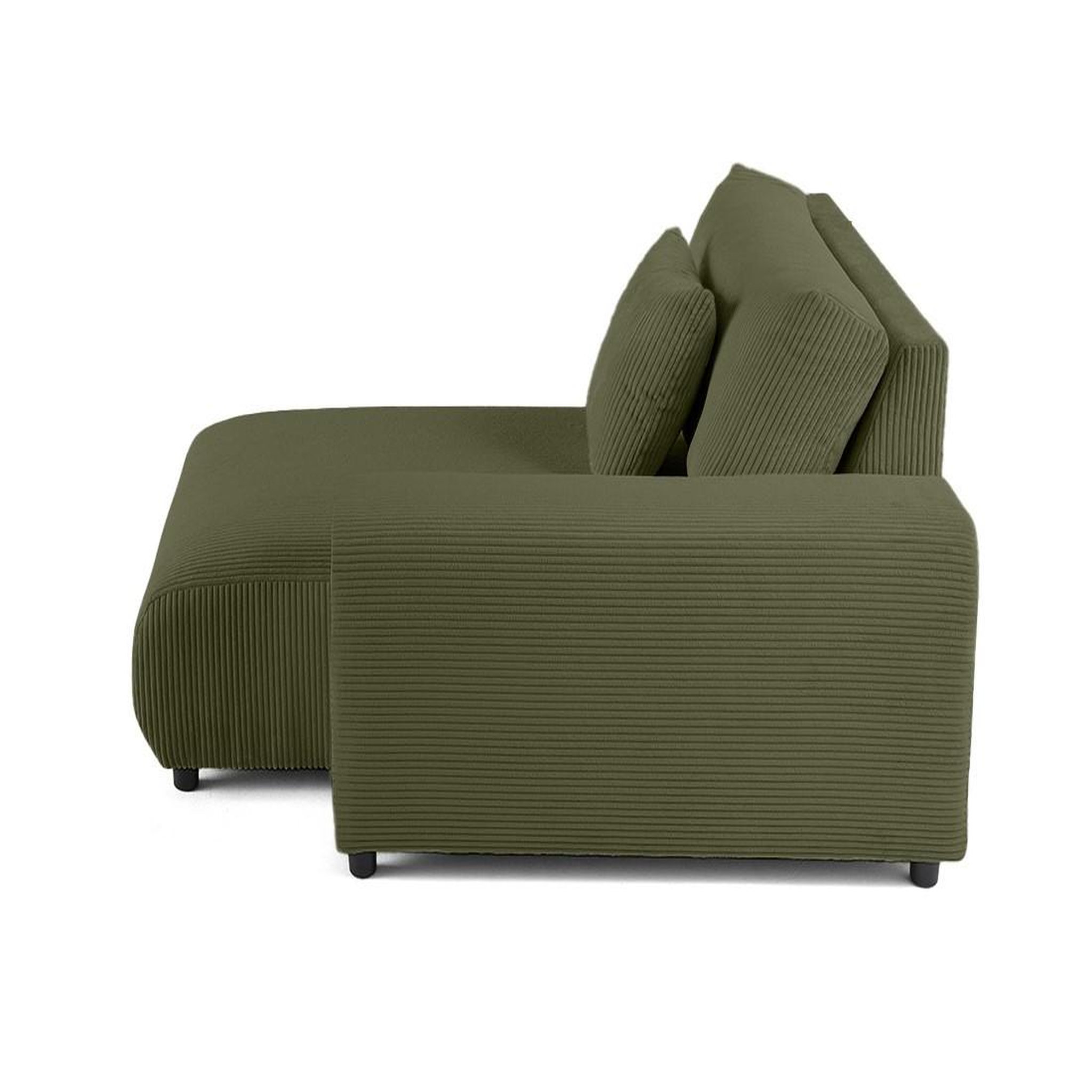 Voir la diapositive 3 : LISA DESIGN Garance - module d'assise méridienne droit - en velours côtelé