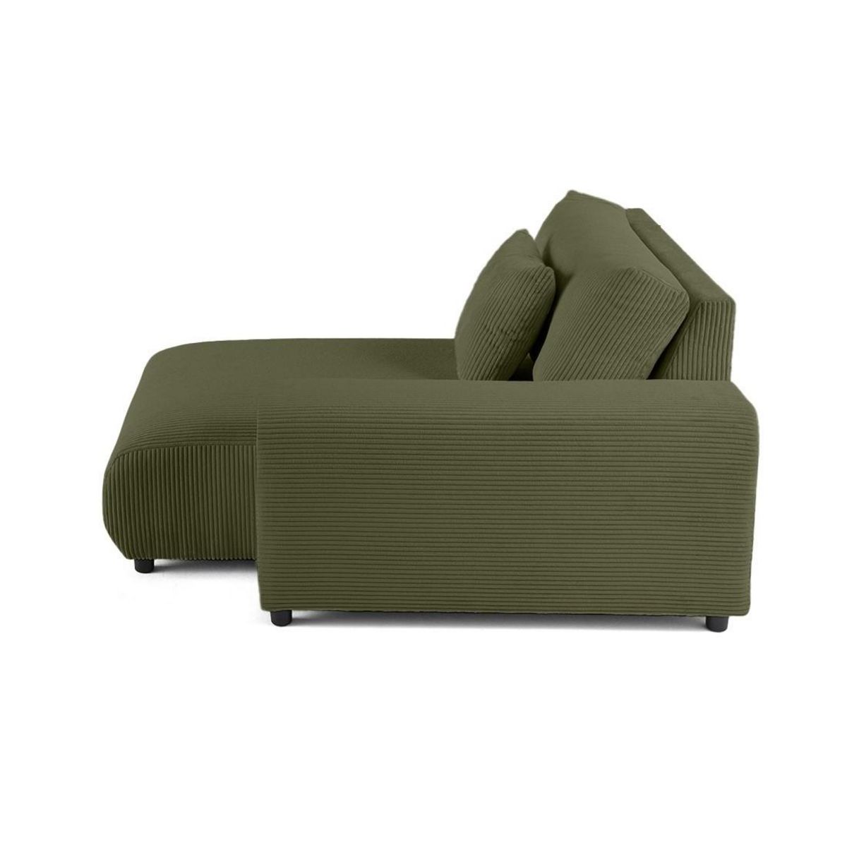 LISA DESIGN Garance - module d'assise méridienne droit - en velours côtelé