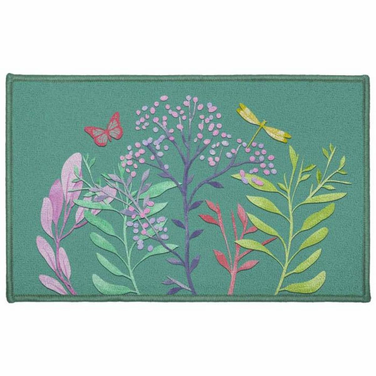 Paris Prix Tapis Déco Imprimé  Fresh Flower  50x80cm Vert