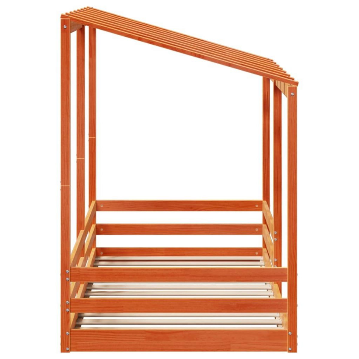 VIDAXL Lit pour enfants sans matelas cire marron 90x200 cm pin massif