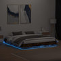 Voir la diapositive 4 : VIDAXL Cadre de lit avec LED sans matelas chene fume 180x200 cm