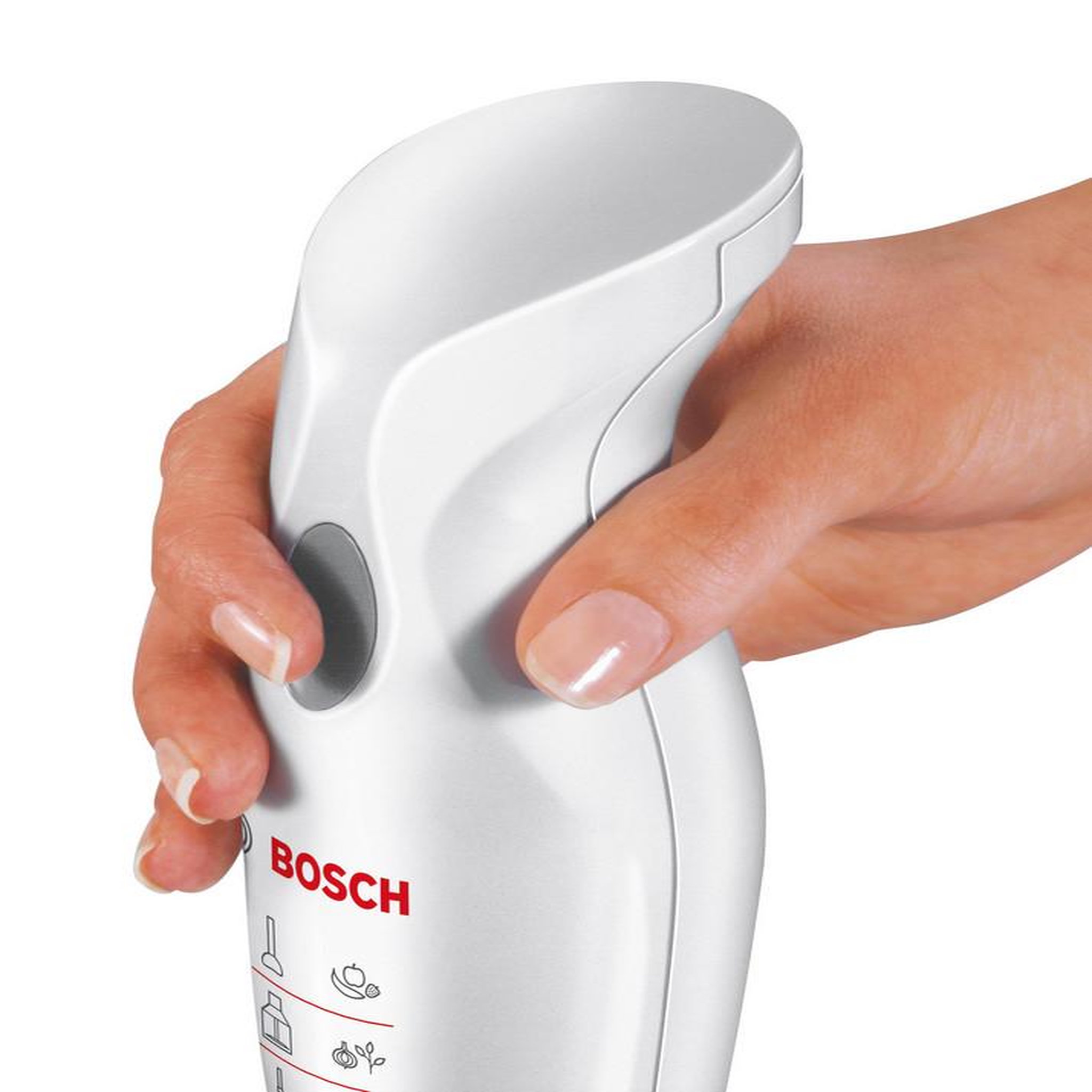 Voir la diapositive 4 : BOSCH Mixeur plongeant 300w blanc/gris - msm6b150