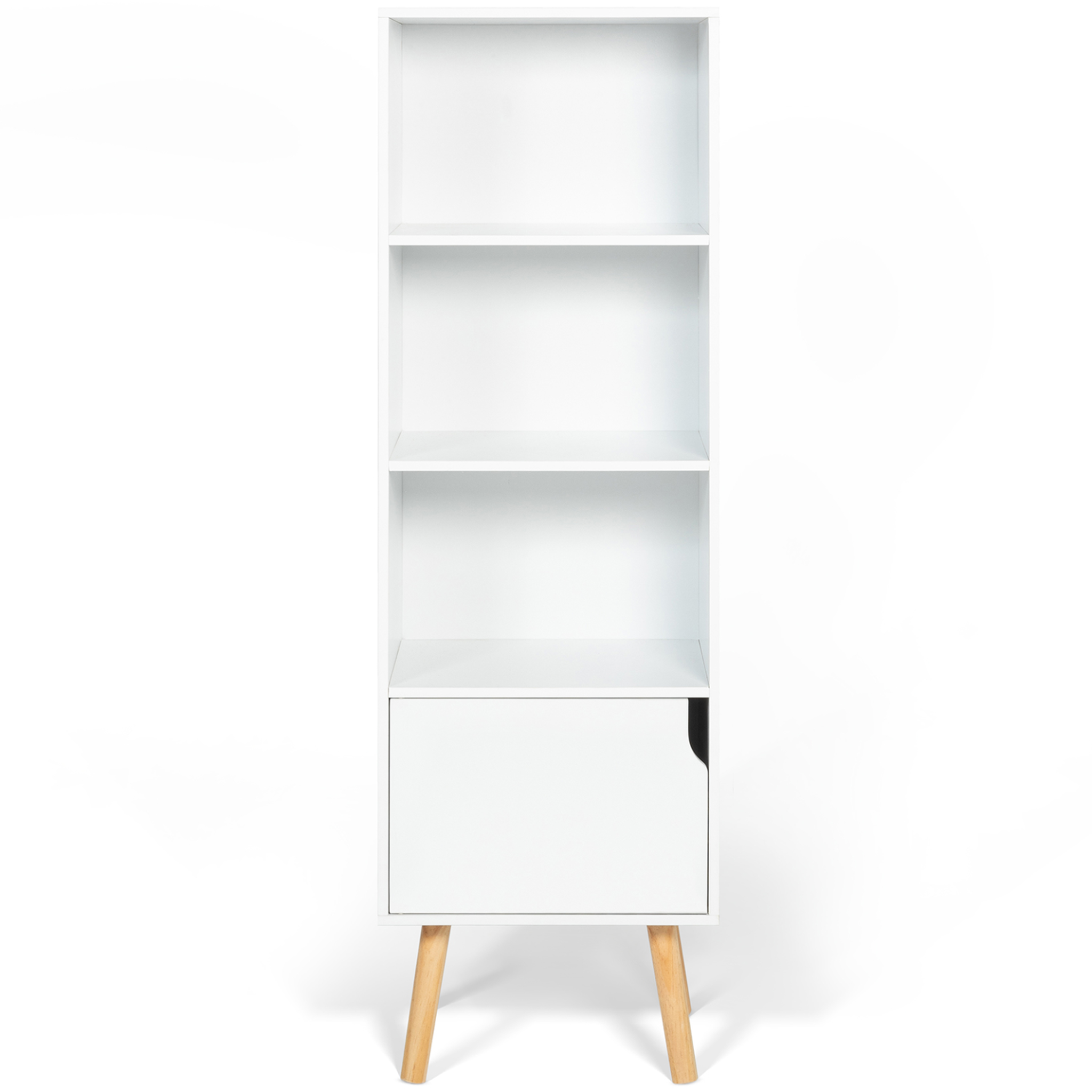 Voir la diapositive 3 : ID MARKET Bibliothèque étagère de rangement colonne emmie scandinave blanc