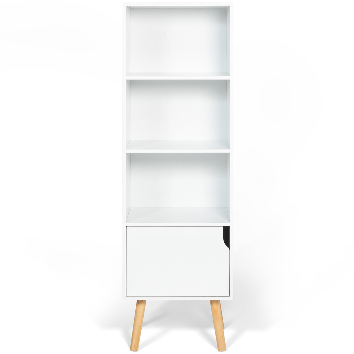 ID MARKET Bibliothèque étagère de rangement colonne EMMIE scandinave blanc