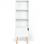 Voir la diapositive 3 : ID MARKET Bibliothèque étagère de rangement colonne EMMIE scandinave blanc