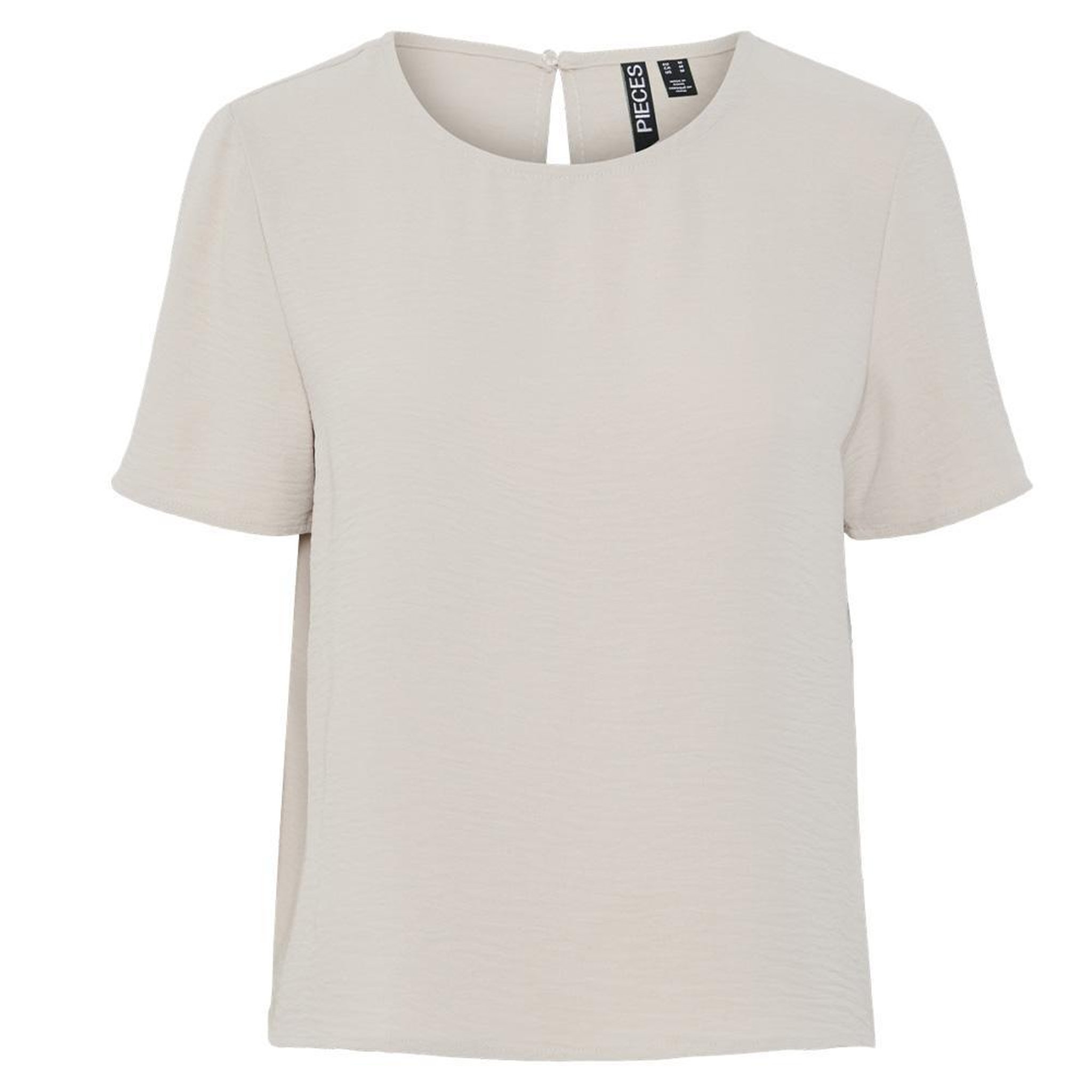 Pieces T-Shirt Beige Femme Pieces Pcanna. Coloris disponibles : Beige
