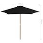Voir la diapositive 6 : VIDAXL Parasol de jardin avec mat en bois noir 270 cm