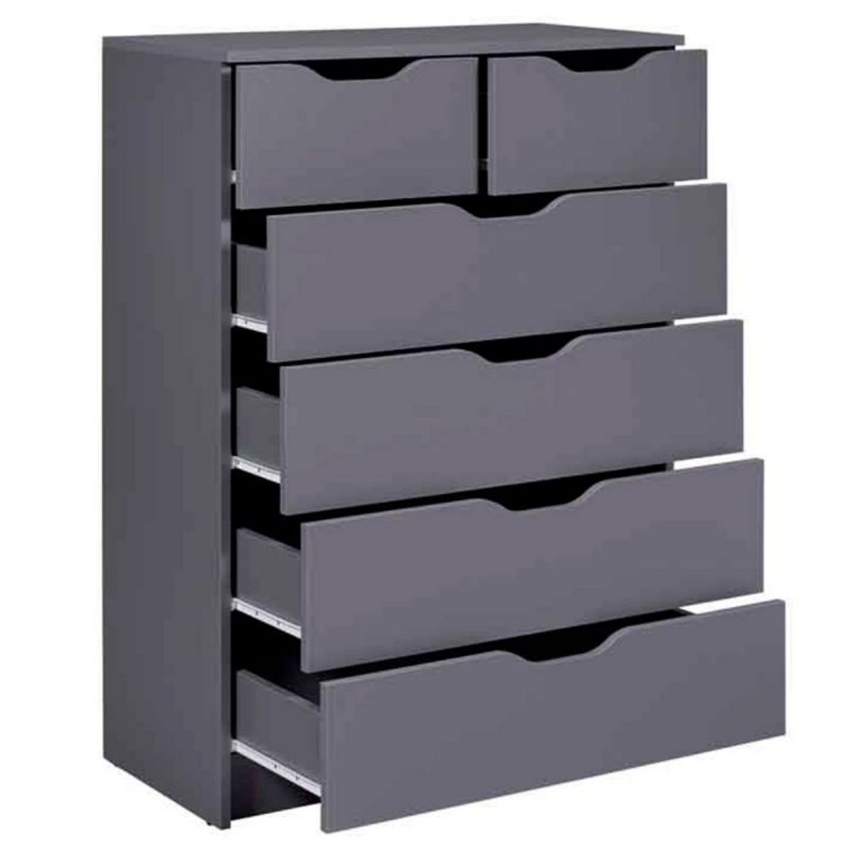 Commode haute meuble de rangement 6 tiroirs  FALONE