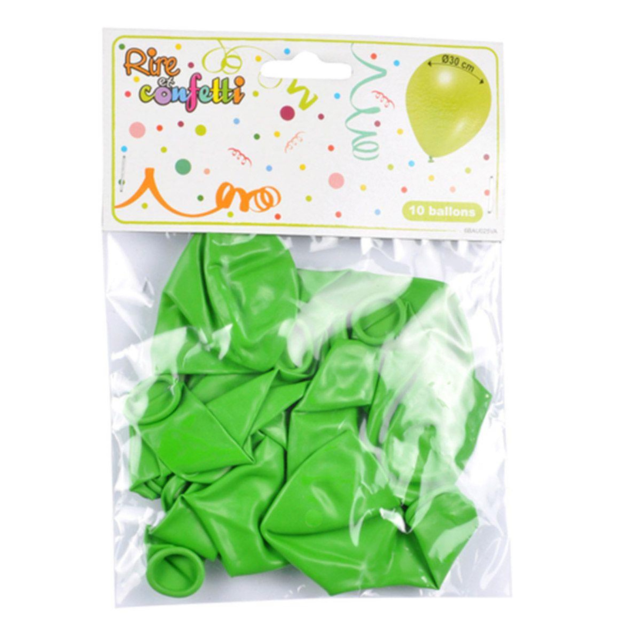 Voir la diapositive 2 : HOMEA Lot de 10 Ballons en Latex  Gonflables  30cm Vert Anis