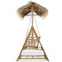Voir la diapositive 3 : VIDAXL Balancelle a 2 places avec feuilles de palmier Bambou 202 cm