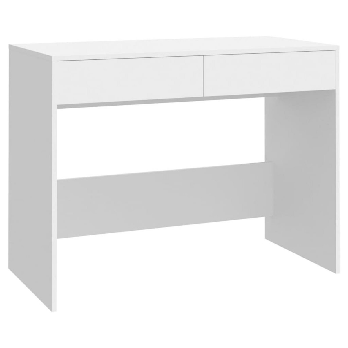 VIDAXL Bureau Blanc 101x50x76,5 cm Agglomere