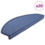 Voir la diapositive 1 : VIDAXL Tapis d'escalier 20 pcs bleu 65x24x4 cm