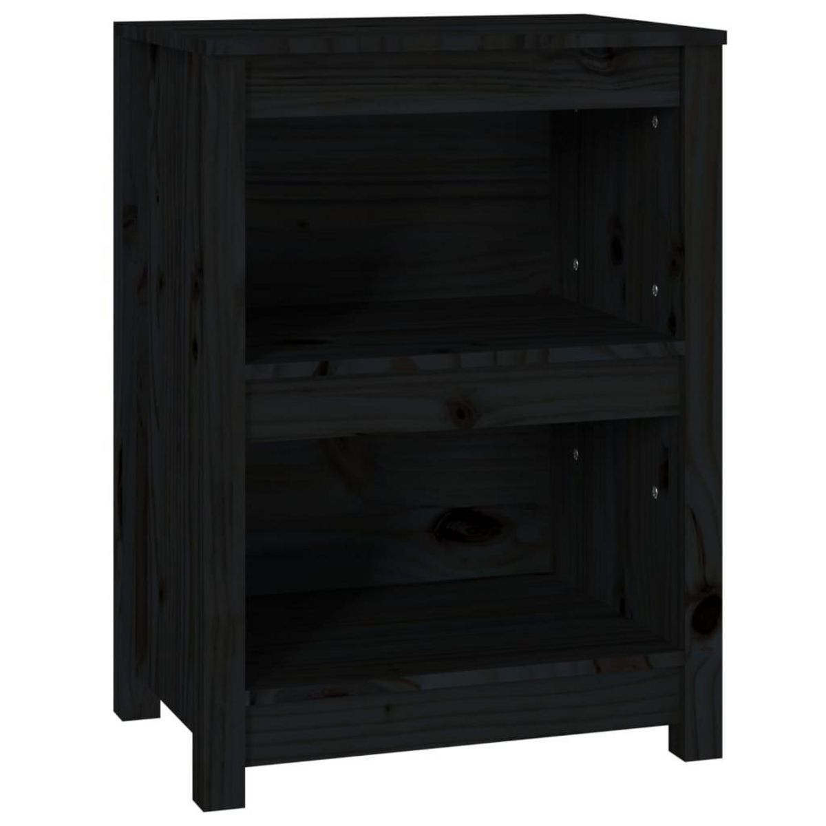 VIDAXL Bibliotheque Noir 50x35x68 cm Bois de pin massif