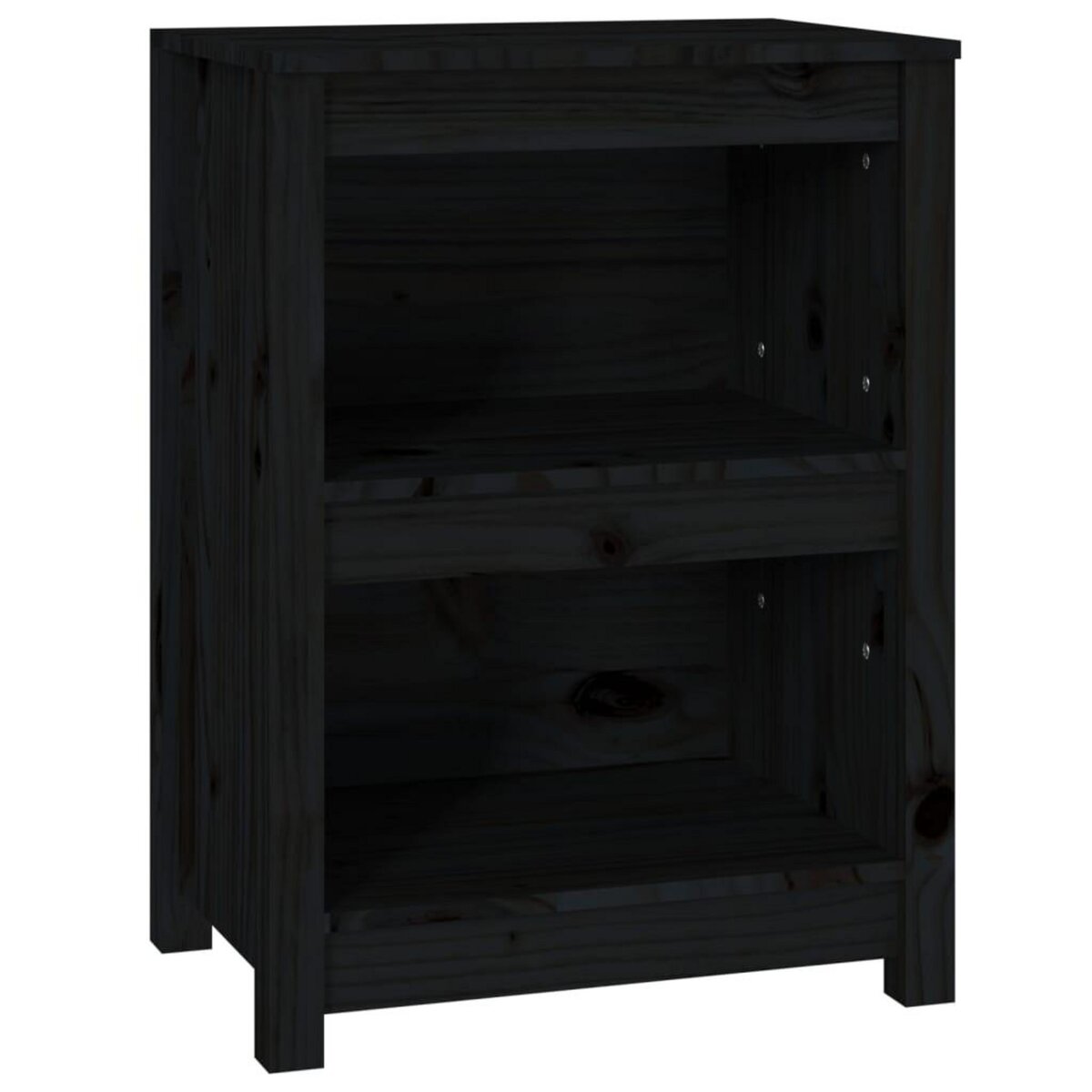 VIDAXL Bibliotheque Noir 50x35x68 cm Bois de pin massif